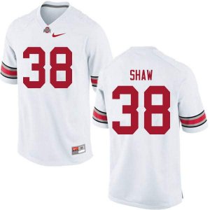 Men's Ohio State Buckeyes #38 Bryson Shaw White Nike NCAA College Football Jersey Ventilation WGO1744GL